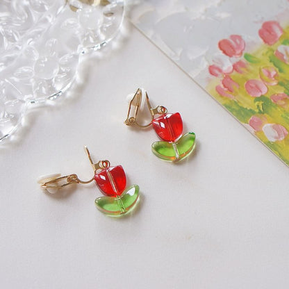Tulip Earring Drop Alloy