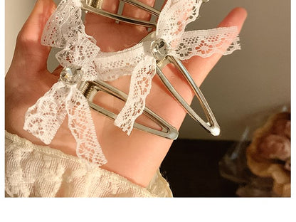 Hair Clip Lace Bow / Set