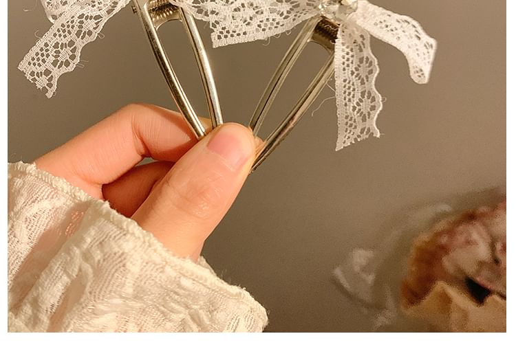 Hair Clip Lace Bow / Set