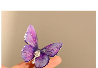 / Hair Clip Rhinestone Butterfly Set