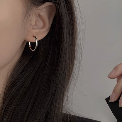 Earring Hoop Silver Sterling