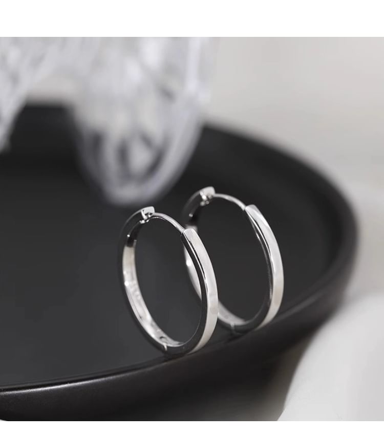 Earring Hoop Silver Sterling