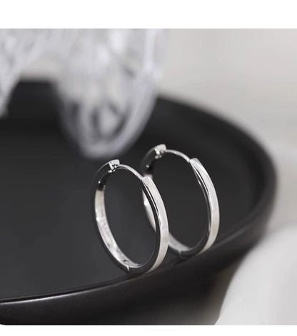 Earring Hoop Silver Sterling