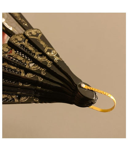 Floral Foldable Set (Various Designs) Lace Choker Fan Hand /