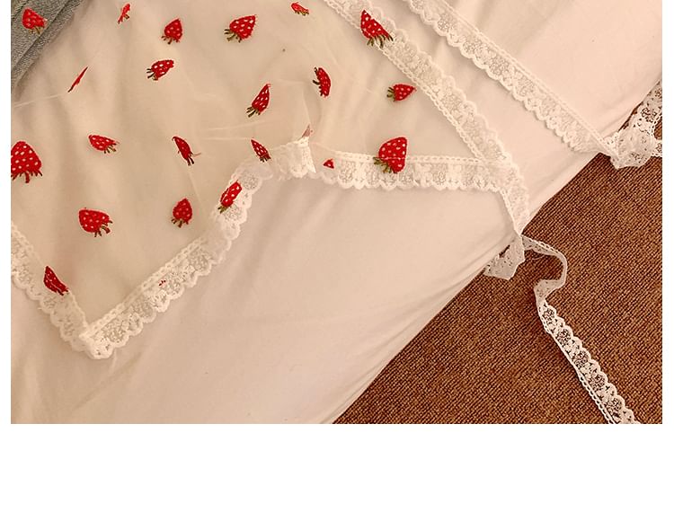 (Various Triangle Head Scarf Designs) Lace Trim