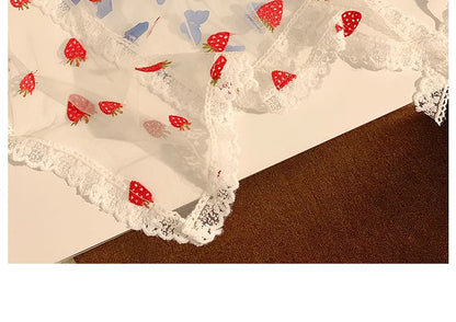 (Various Triangle Head Scarf Designs) Lace Trim