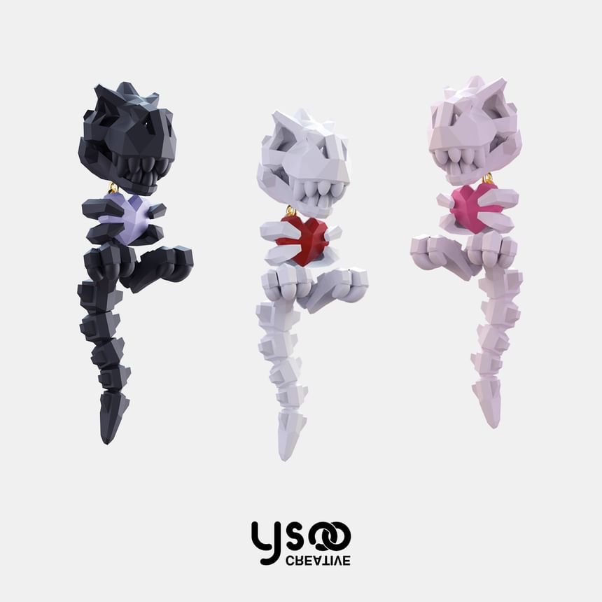 Ear / Earring Stud Clip-On Dinosaur