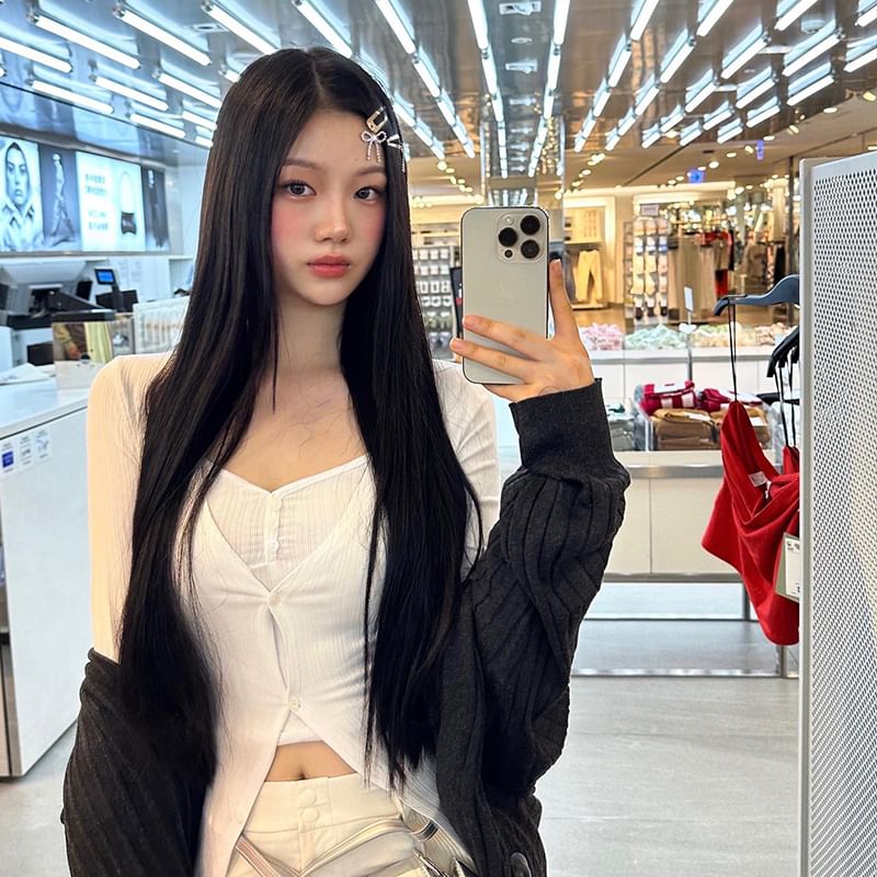 Set Hair Clip Rhinestone / Bow Alloy