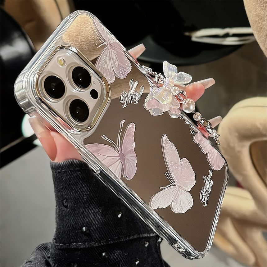 Phone Butterfly Mirrored Case
