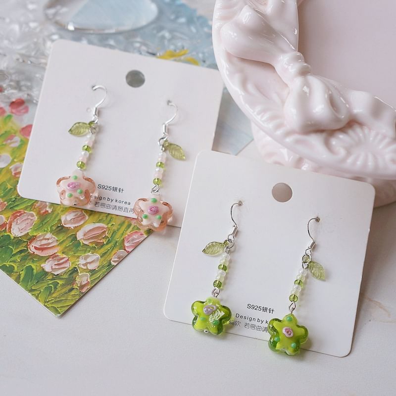 Alloy Earring Dangle Floral