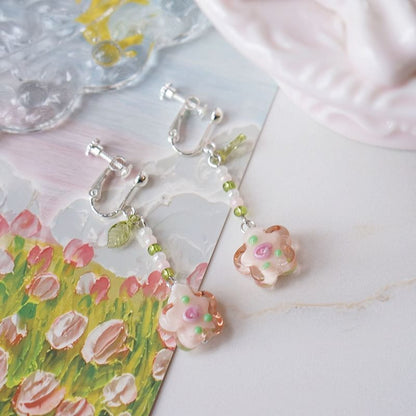 Alloy Earring Dangle Floral