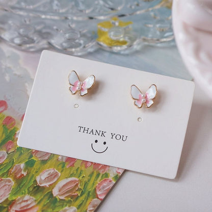 Stud Earring / Alloy Butterfly Floral