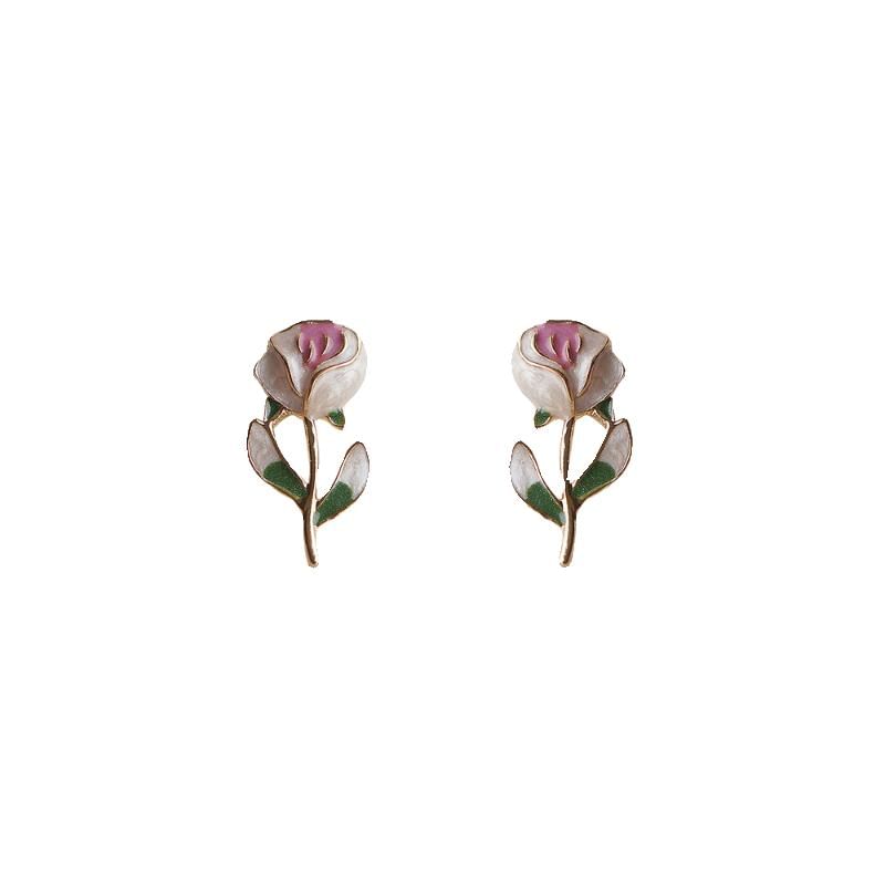 Floral Stud Earring Alloy