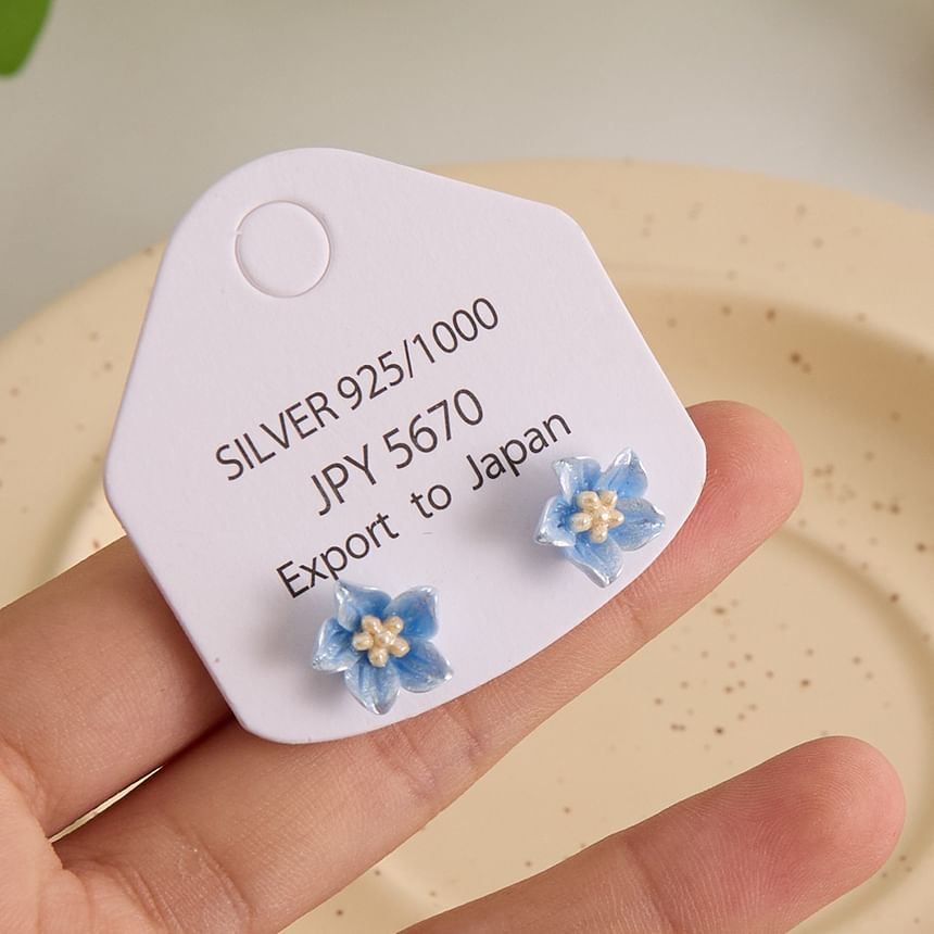 Earring Floral Alloy Stud