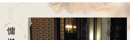 Puff Sleeve Contrast Collar Striped Blouse / High Rise Midi A-Line Skirt / Set