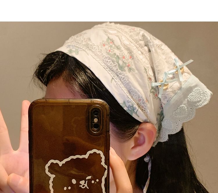 Chiffon (Various Lace Designs) Bandana