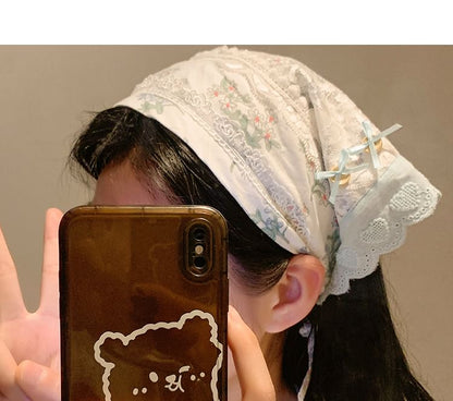 Chiffon (Various Lace Designs) Bandana