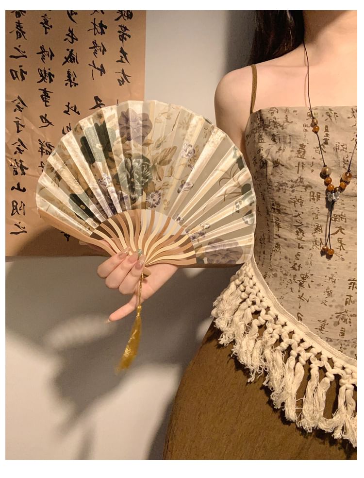 Print Fan Bamboo Foldable (Various Hand Designs)