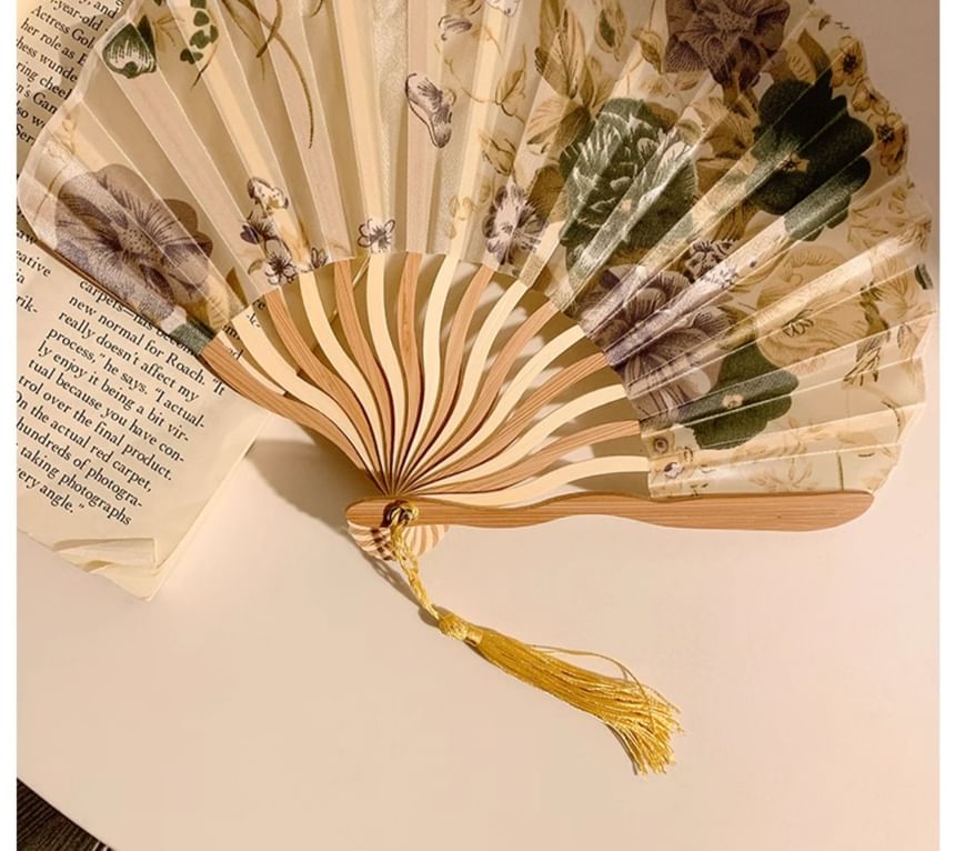 Print Fan Bamboo Foldable (Various Hand Designs)