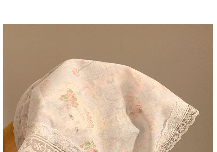 Headband Print (Various Lace Designs) Trim Bandana