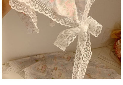 Headband Print (Various Lace Designs) Trim Bandana