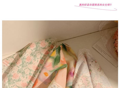 Headband Print (Various Lace Designs) Trim Bandana