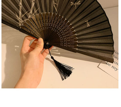 Fan Foldable Bamboo Designs) Hand (Various Print