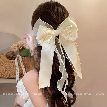 Clip Hair Organza Bow