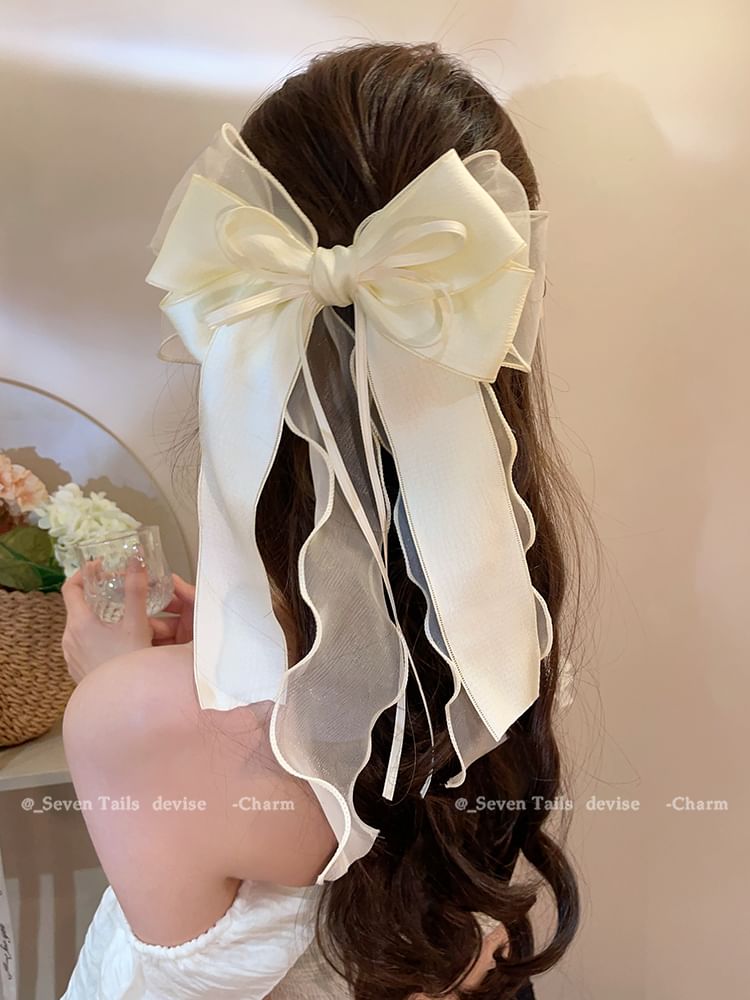 Clip Hair Organza Bow