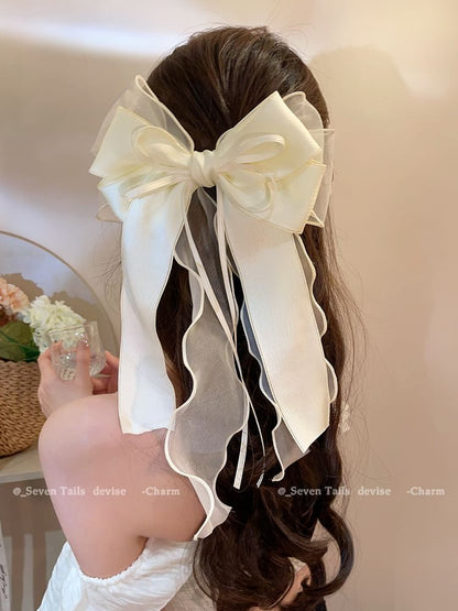 Clip Hair Organza Bow