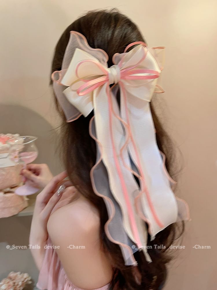 Clip Hair Organza Bow