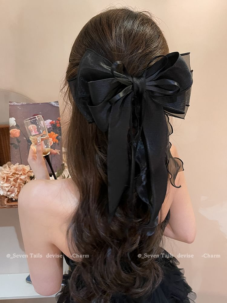 Clip Hair Organza Bow