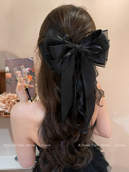 Clip Hair Organza Bow