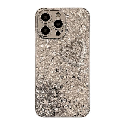 Pearl Phone Faux Heart Case