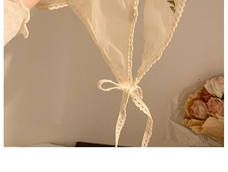 / Floral Designs) (Various Scrunchie Embroidered Bandana