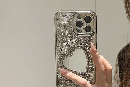 Strap Case Heart Phone Set / Mirrored