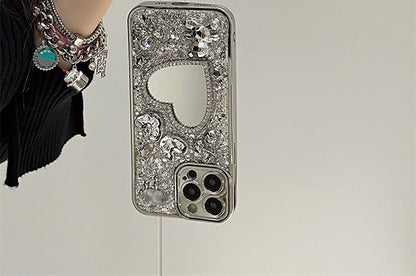 Strap Case Heart Phone Set / Mirrored