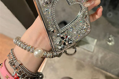 Strap Case Heart Phone Set / Mirrored