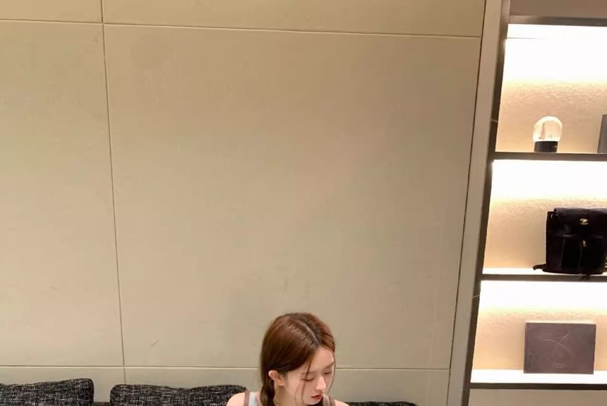 Spaghetti Strap Plain Wrap Maxi Sundress