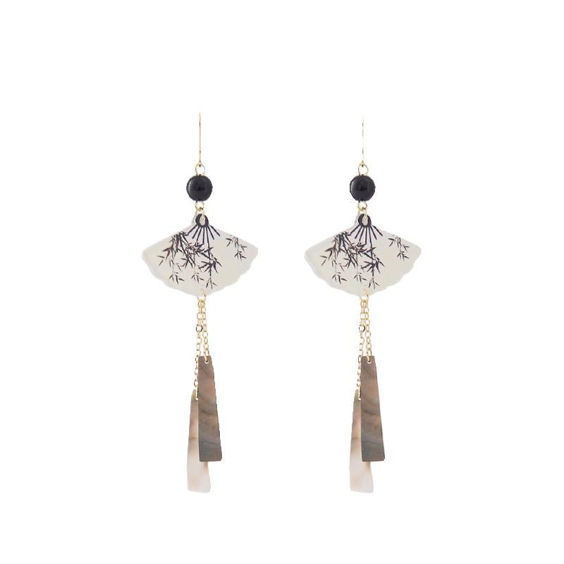 Dangle Alloy Fan Earring