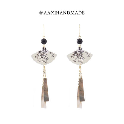 Dangle Alloy Fan Earring