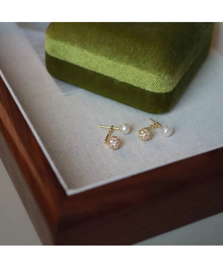 Faux Pearl Rhinestone Ear Jacket