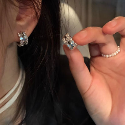 Earring Hoop Rhinestone