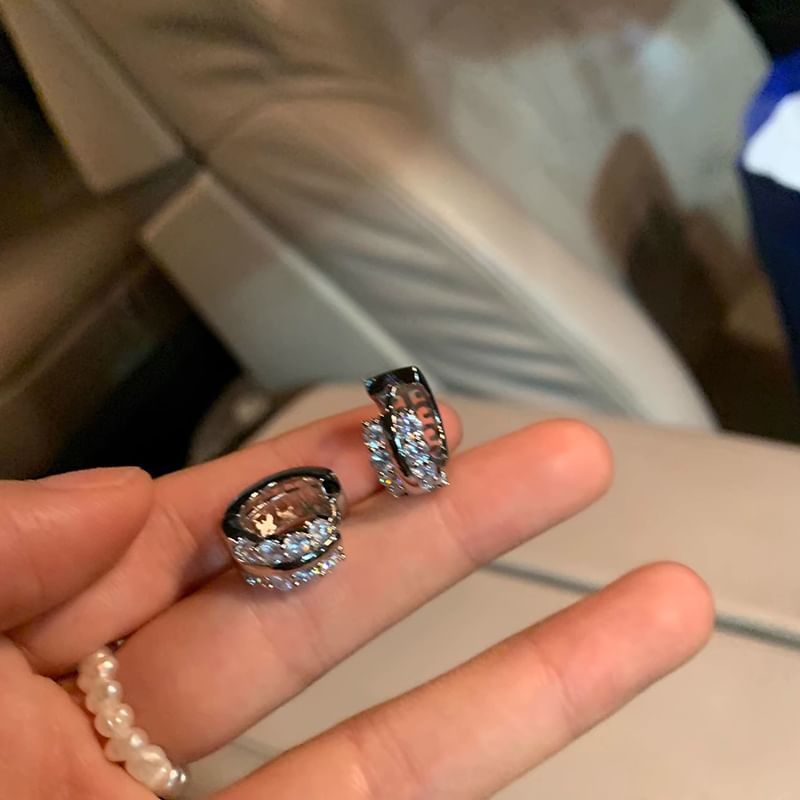 Earring Hoop Rhinestone