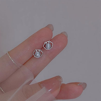Stud Earring Eye Cat Stone