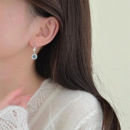 Drop Faux Pearl Rhinestone Earring