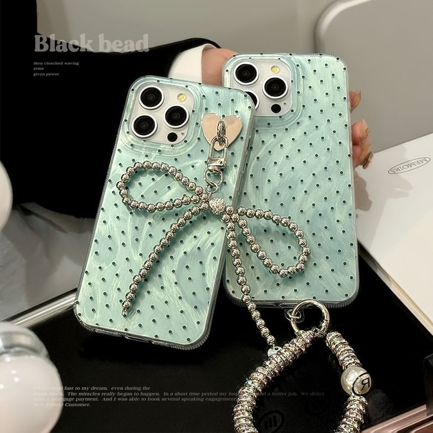 Strap Phone Polka Dot / Case Set Charm