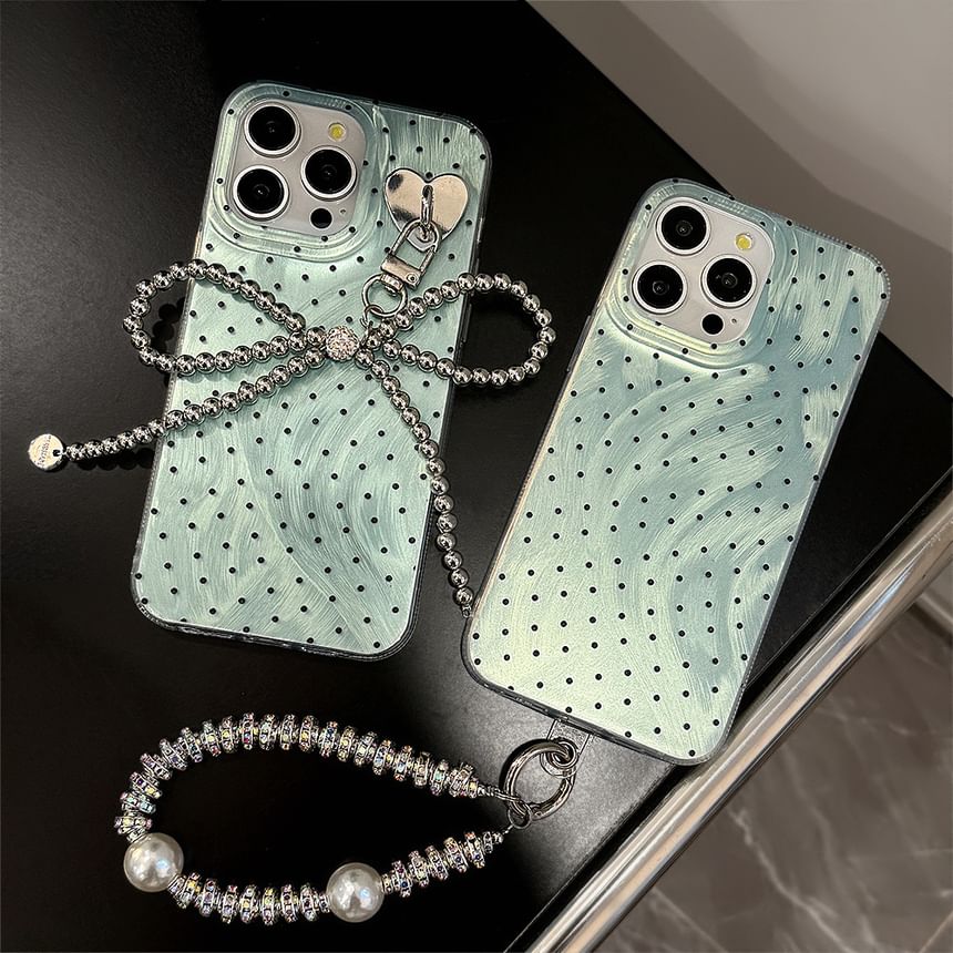 Strap Phone Polka Dot / Case Set Charm
