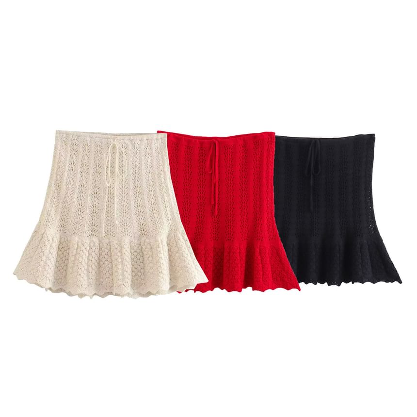 Sleeveless Knit Top with High-Waist Mermaid Skirt