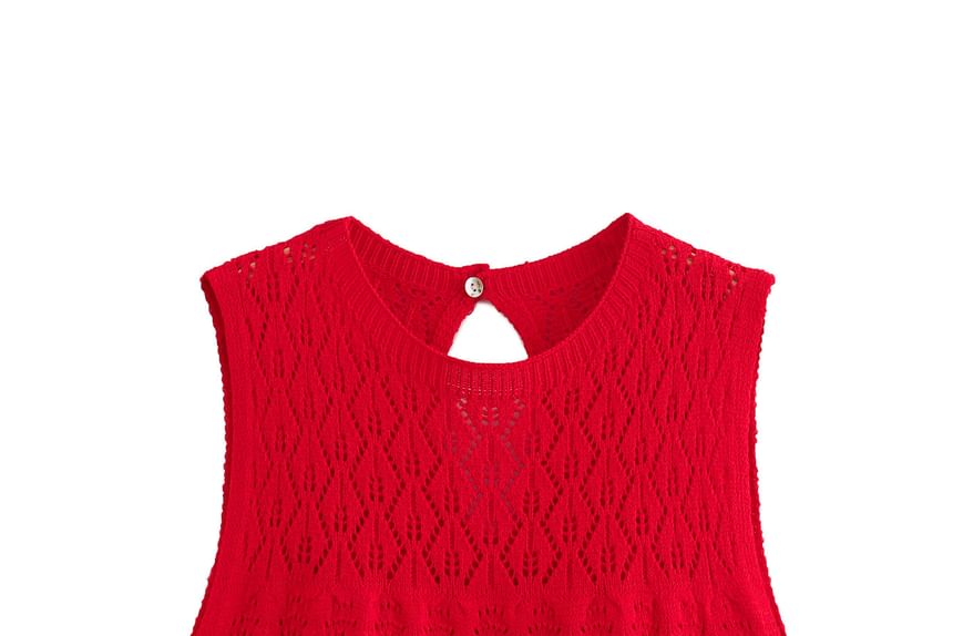 Sleeveless Knit Top with High-Waist Mermaid Skirt